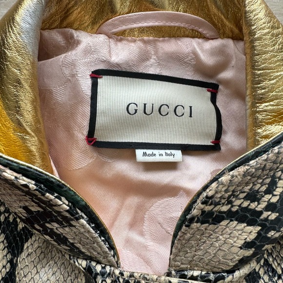 Gucci Snakeprint Python Tricolor Convertible Designer Jacket/ Vest - Picture 11 of 15